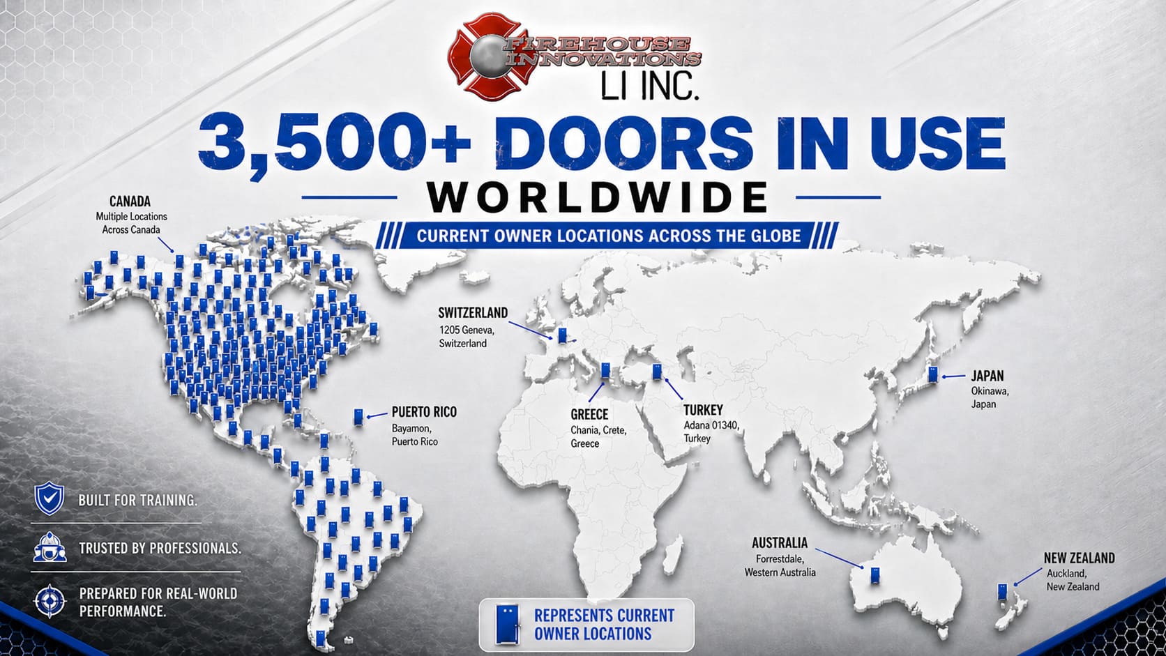 Firehouse Innovations 3500+ doors in use Firehouse Innovations 3500+ doors in use