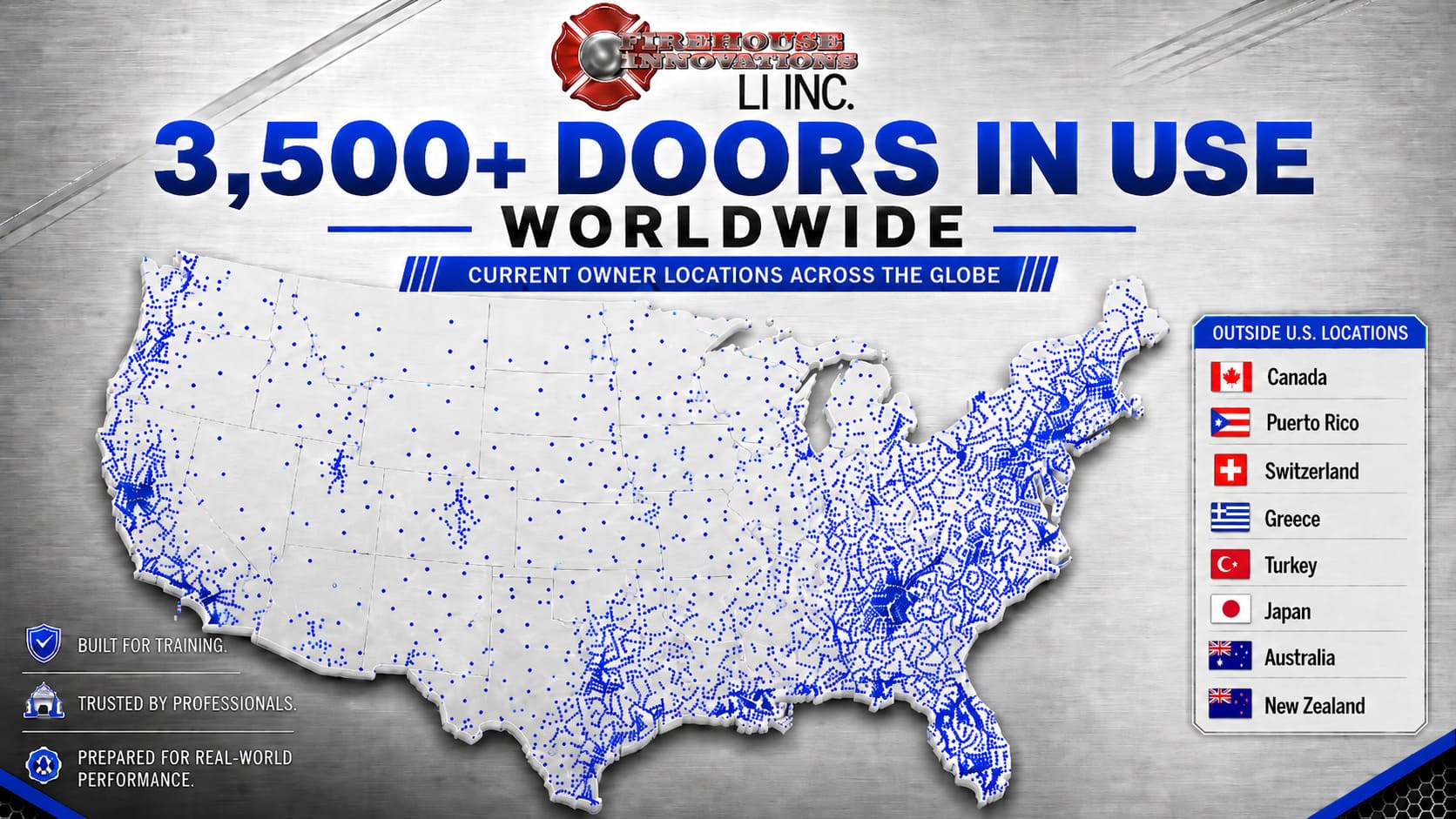 Firehouse Innovations 3500+ doors in use Firehouse Innovations 3500+ doors in use